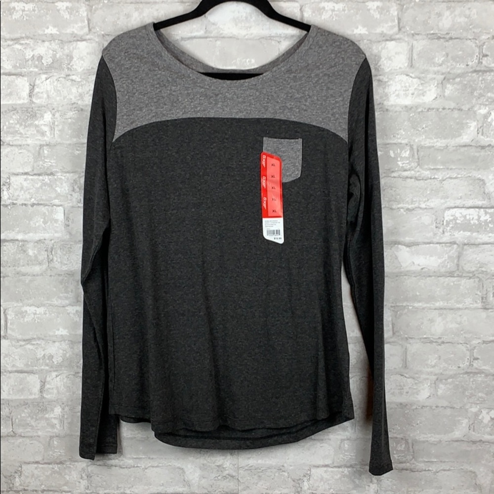 Black/Gray Long Sleeve T-Shirt XL